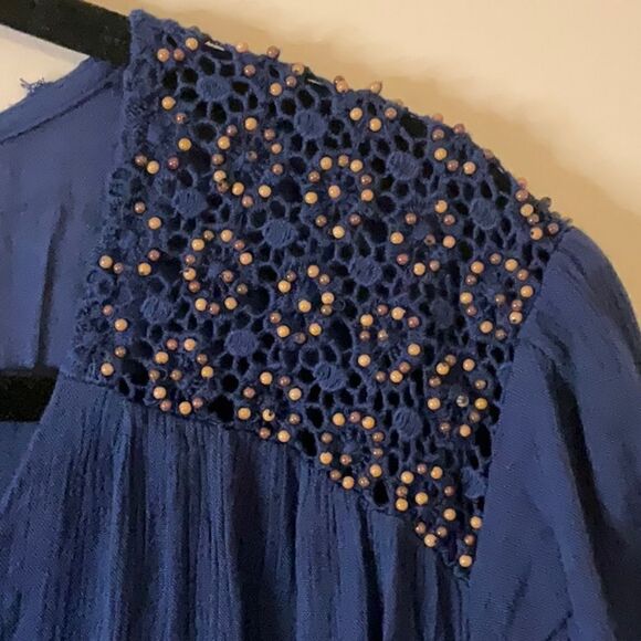 NWT St. John's Bay Blue Tie Front Blouse - Size XXL - Picture 7 of 12